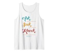 Ask... Seek... Knock... Matthew 7:7 Christian Bible Promise Tank Top