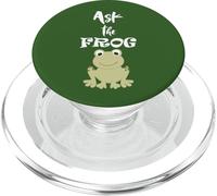 Ask The Frog Funny Frogs Toads Herpetologists Gift PopSockets PopGrip for MagSafe