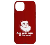 ASK YOUR MOM IF I'M REAL Retro Santa Claus Christmas Meme Case for iPhone 15 Plus