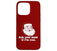 ASK YOUR MOM IF I'M REAL Retro Santa Claus Christmas Meme Case for iPhone 15 Pro Max