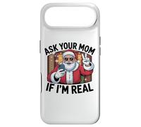 Ask Your Mom If I'm Real Santa Graphic Tee for Adults Case for iPhone Air