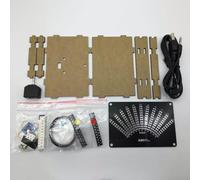 ASK11 LED Music Spectrum Analyzer Display - Stereo Audio VU Level Indicator for Sound, USB-Powered (5V DC), Fan/Pointer/Peak-Hold Mo