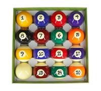 ASKA Billiards Pool Boston Numbered Balls Set, 16 Balls Including a Cue Ball (PB17)