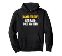 Asked For One God Said Hold My Beer Twin Dad Pullover Hoodie