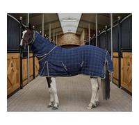 Asker 200g Combo Pony/Horse Mediumweight Stable Rug - Navy Blue Check