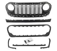 ASKFHK Fog Light Grille Cover For Jeep For Wrangler For JL 2018 2019 2020 2021 2022 2023 2024 Car Front Grille Grid Grill Guard Kout No Camera Hole Grills