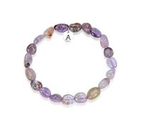 ASKFNASDKMFN 1pc Natural Stretch Gemstone Bracelet 5mm-10mm Free Form Bead 7 Inch 7.5 Inch Healing Crystal Engergy Quartz Chakra Jewelry Women Birthday Gift