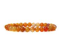ASKFNASDKMFN 6mm Natural Crystal Bracelet for Women,Red Agate Gemstone Beaded Bracelet Stretchy Chakra Red Gems Stones Healing Crystal Energy Quartz Jewelry