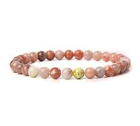 ASKFNASDKMFN 6mm Natural Crystal Bracelet for Women,Red Agate Gemstone Beaded Bracelet Stretchy Chakra Red Gems Stones Healing Crystal Energy Quartz Jewelry