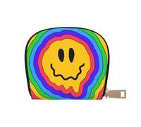 ASKFNASDKMFN Acid Rainbow Smile Hippie Psychedelic Artwork Wallet Cruise Ship Passengers - Cabin Key and Charge Card case 9X11CM