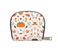 ASKFNASDKMFN Autumn Pumpkin Wallet Beach Visitors - Water-Resistant Card Pouch 9X11CM