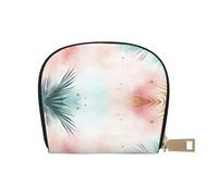 ASKFNASDKMFN Boho Pastel Painting Leather Bag Minimalist Travelers - Slim Alternative to Bulky Wallets 9X11CM