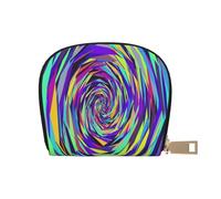 ASKFNASDKMFN Geometric Vibrant Psychedelic Vortex Triangles Card Pack Outdoor Adventurers - Durable Card case for Trails 9X11CM