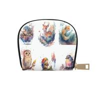 ASKFNASDKMFN Hedgehogs Deer Fox owl and Bird in Watercolor Card Pack Cycling Enthusiasts - Road ID and Repair Card Keeper 9X11CM