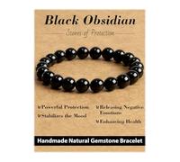 ASKFNASDKMFN Natural Stone Beaded Stretch Bracelets,Healing Crystals Protection Bracelet,Spiritual Jewelry Gifts for Women & Men,Replacement Beads Included