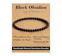 ASKFNASDKMFN Natural Stone Beaded Stretch Bracelets,Healing Crystals Protection Bracelet,Spiritual Jewelry Gifts for Women & Men,Replacement Beads Included