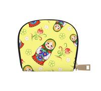 ASKFNASDKMFN Russian Doll Leather Bag Golf Players - Course Membership Card Holder 9X11CM