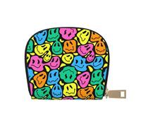 ASKFNASDKMFN Smiling face Funny Melting Leather Bag Amusement Park Goers - Fast Pass and Payment Cards 9X11CM