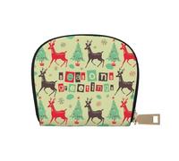 ASKFNASDKMFN Vintage Deer Seasons Greetings Leather Bag Urban Explorers - Compact Carry for City Adventures 9X11CM