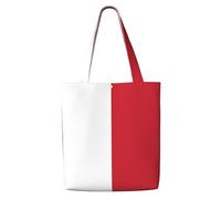 ASKhgg Flag of Malta Print Canvas Tote Bags, Women Handbags Shoulder Bag Storage Backpack Wallet, for Travel Work Gym