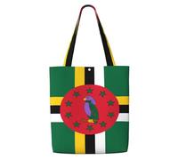 ASKhgg Flag of the Commonwealth of Dominica Print Canvas Tote Bags, Women Handbags Shoulder Bag Storage Backpack Wallet, for Travel Work Gym