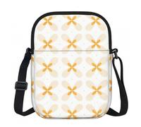 ASKhgg Floral pattern & white Print Crossbody Bag for Women, Stylish Small Phone Purse,Casual Shoulder Bag, for Travel&Daily Carry