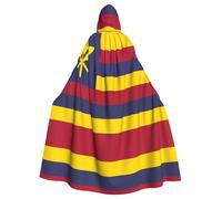 ASKhgg Hooded Cape Cloak for Unisex, Flag of the Kingdom of Hawaii print Halloween Wizard Robe,for Party Carnival Christmas Theme Events