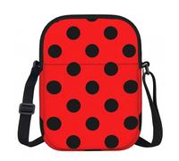 ASKhgg Ladybug Black Dotted Spots Red Print Crossbody Bag for Women, Stylish Small Phone Purse,Casual Shoulder Bag, for Travel&Daily Carry