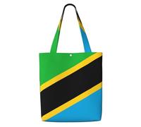 ASKhgg Tanzania Flag Print Canvas Tote Bags, Women Handbags Shoulder Bag Storage Backpack Wallet, for Travel Work Gym