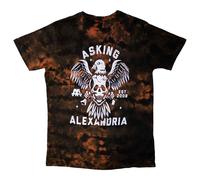 Asking Alexandria Eagle Skull Snow Wash T-Shirt in Red | Size: XL Asking Alexandria Red XL