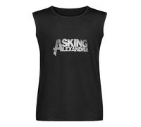 Asking Alexandria Logo Vest Tank T-Shirt Black Unisex Mens Sleeveless Tops Tees L