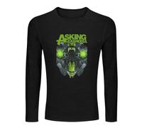 Asking Alexandria Long Sleeve T-Shirt Graphic Top Printed Tee Mens Black Shirt M
