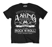 Asking Alexandria Men's RocknRoll Short Sleeve T-Shirt, Black, Large