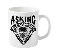 Asking Alexandria Skull Shield Official New White Boxed Mug