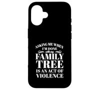 Asking Is An Act Of Violence Funny Case for iPhone 16