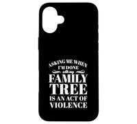 Asking Is An Act Of Violence Funny Case for iPhone 16 Plus