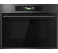 ASKO Celsius°Cooking™ OCM64BSH Wifi Connected Built In Compact Electric Single Oven with Microwave Function - Black Steel, Black