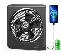 ASKPULION Portable Camping Fan Rechargeable, 20000mAh Battery Operated Fan 55 Hrs Max Cooling, 210° Pivot, Cordless Table Fan with 4 speeds & 8HRS Timer for Travel Emergency Power Outage Home Office