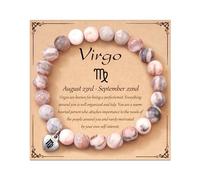 ASKRAIN Zodiac Bracelet for Women Horoscope Constellation Natural Stone Unique Bithday Gift, Suitable, Stone, no gemstone