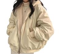 ASKSA Womens Winter Jackets Loose Reversible Parka with Hood Warm Fleece Winter Coat Outdoor Jacket