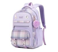 ASKSKY Girls Backpack for School, Kawaii Bookbag for Teen Multiple Pockets School Bag for Primary Elementary Middle School, 1pc-purple, M