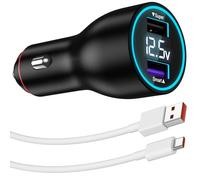 ASKUBSKU USB Car Charger 120W and USB C Cable for Xiaomi Redmi Note 15 14Pro+ 13Pro+ 12Pro+ 5G, Car Charger Adapter and 6A Type C Cable 1 Meter Fast Charging for Xiaomi 17T Pro 13T-Pro Poco F8