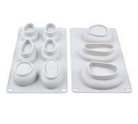 asky 2x DIY Craft Painting Stone Art Mold Hand-made Soap Concrete Molds Silicone Plaster