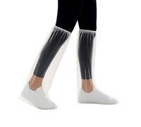 Askyorte 10 Pairs Waterproof Shoe Covers for Rain - Disposable Thickened Rain Shoe Covers, 19 inch Tall, Long Plastic Shoes and Boots for Rain Covers, Water Proof Boot Protector for Men Women