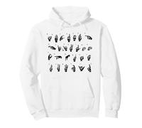 ASL American Sign Language, Alphabet Inclusive Sign ABCs Pullover Hoodie