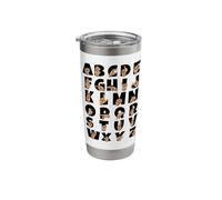 ASL American Sign Language Alphabet Teacher Deaf Funny Stainless Steel Insulated Tumbler