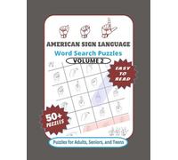 ASL American Sign Language Word Search Puzzles VOL. 2: 2nd Edition of Search Word Puzzles with Easy to Read Print about Daily Activities, Household ... | 50+ puzzles.. Gift for Family and Students