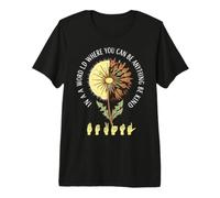 ASL Be Kind Sign Language Dandelion Design Premium T-Shirt