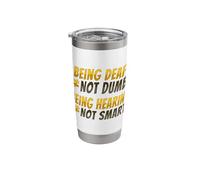 ASL Hand Gesture Deaf Hearing Loss Awareness Stainless Steel Insulated Tumbler