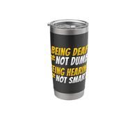 ASL Hand Gesture Deaf Hearing Loss Awareness Stainless Steel Insulated Tumbler